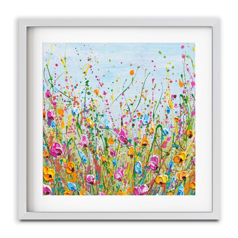 Spring Meadow Square Framed Art Print wall art product Olga Tkachyk