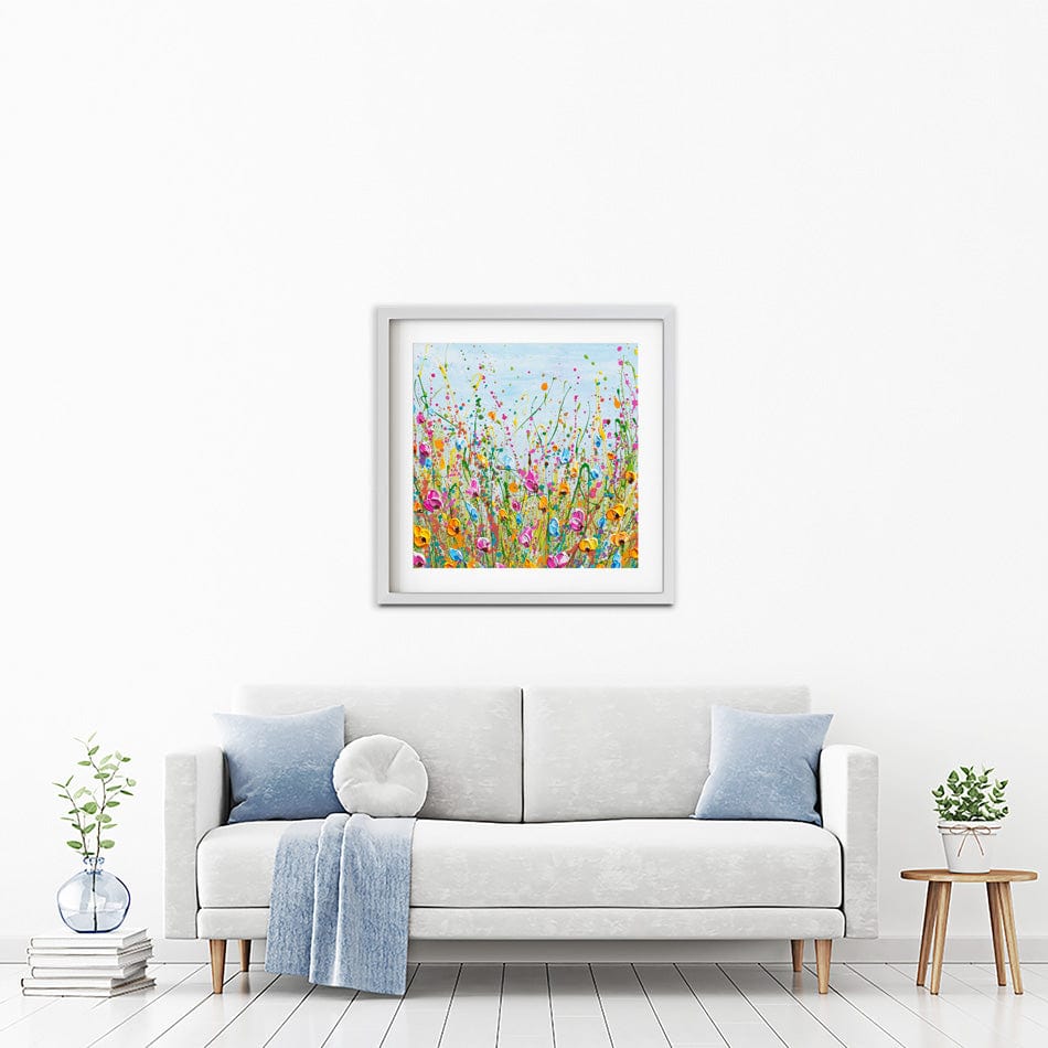 Spring Meadow Square Framed Art Print wall art product Olga Tkachyk