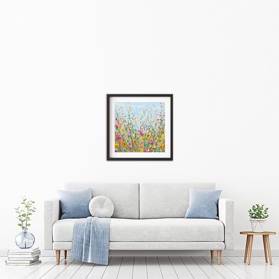 Spring Meadow Square Framed Art Print wall art product Olga Tkachyk