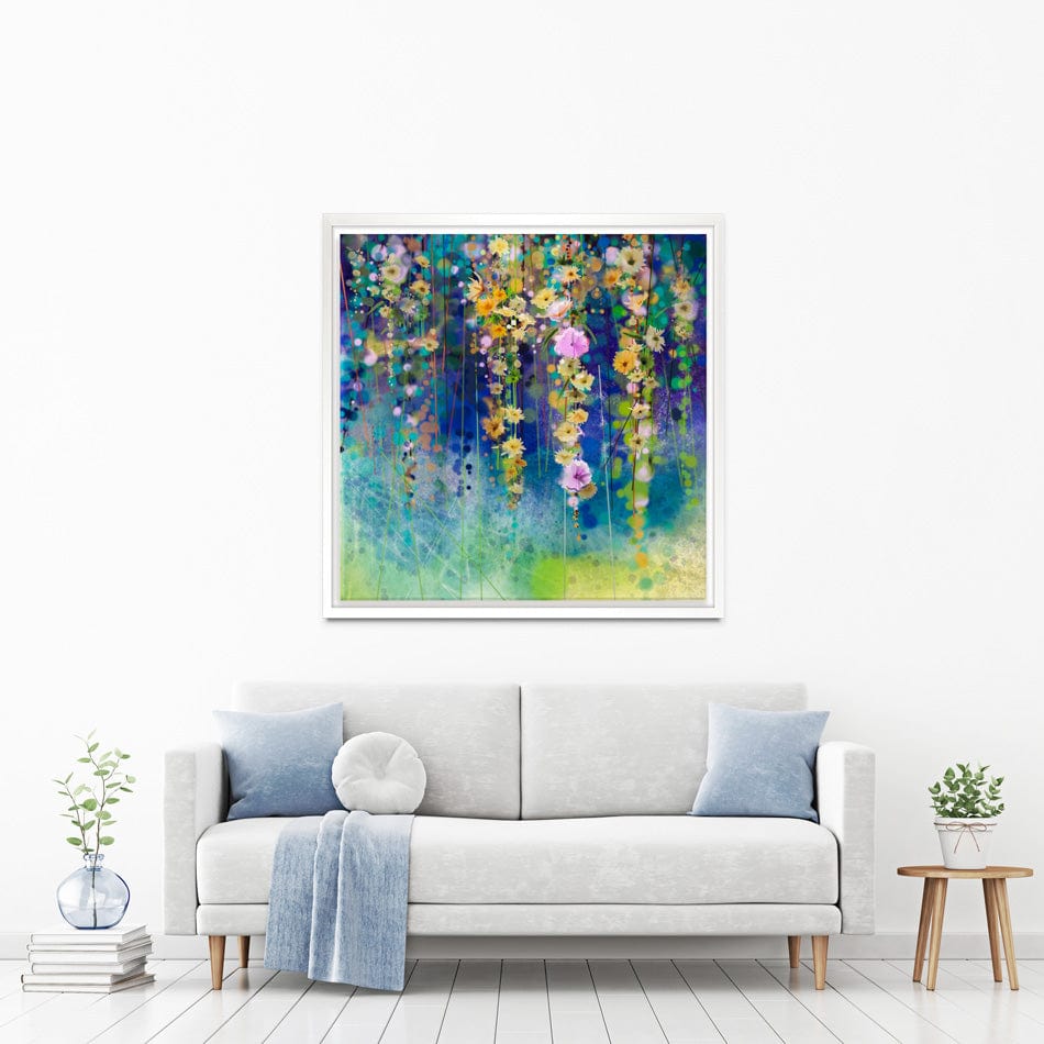 Square Floral Watercolour Canvas Print wall art product pluie_r / Shutterstock
