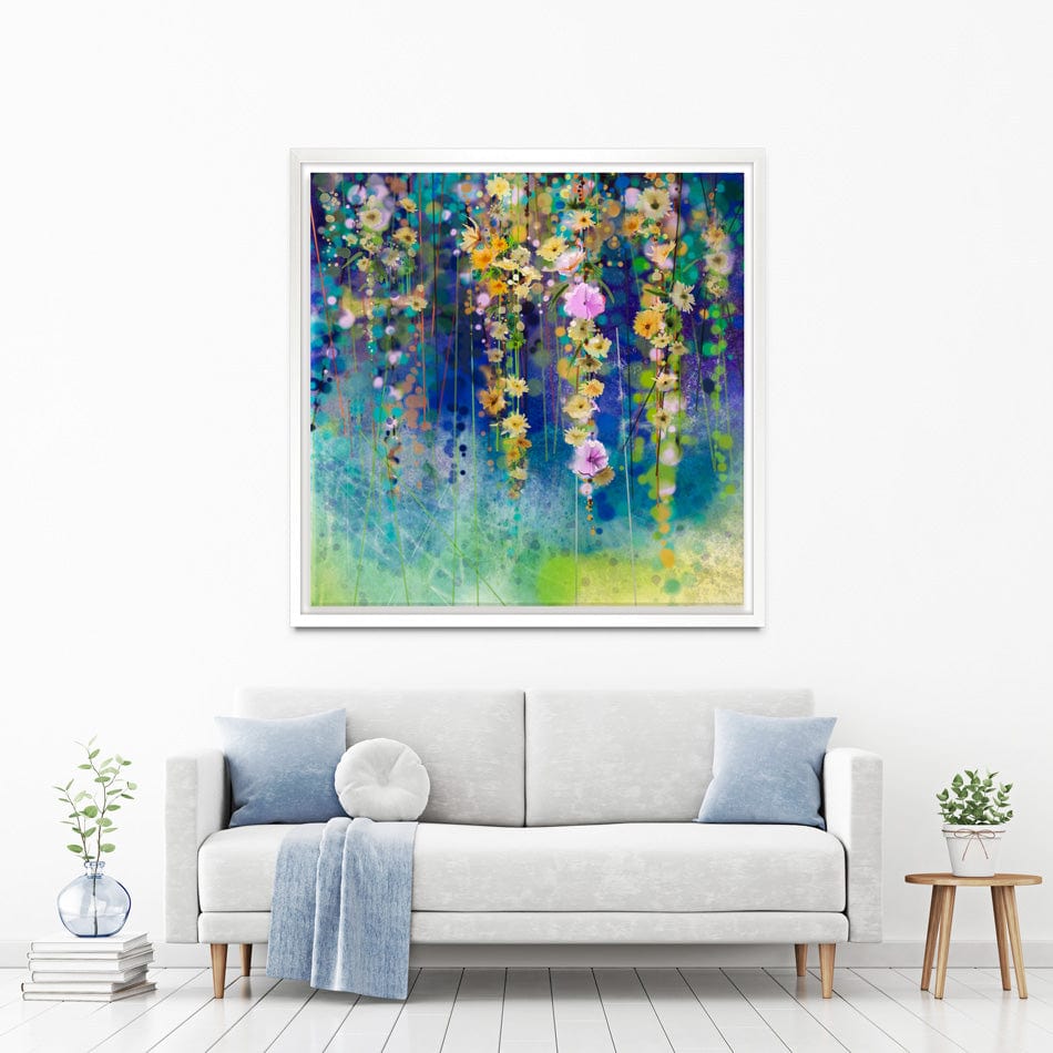 Square Floral Watercolour Canvas Print wall art product pluie_r / Shutterstock