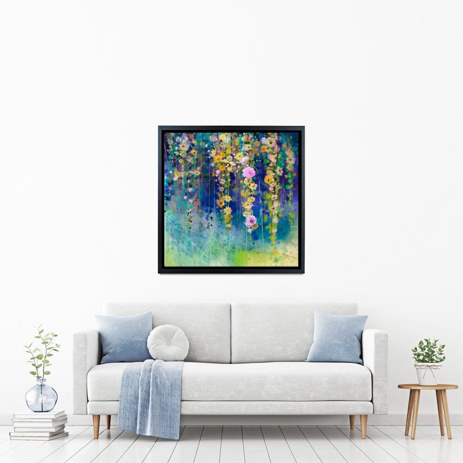 Square Floral Watercolour Canvas Print wall art product pluie_r / Shutterstock