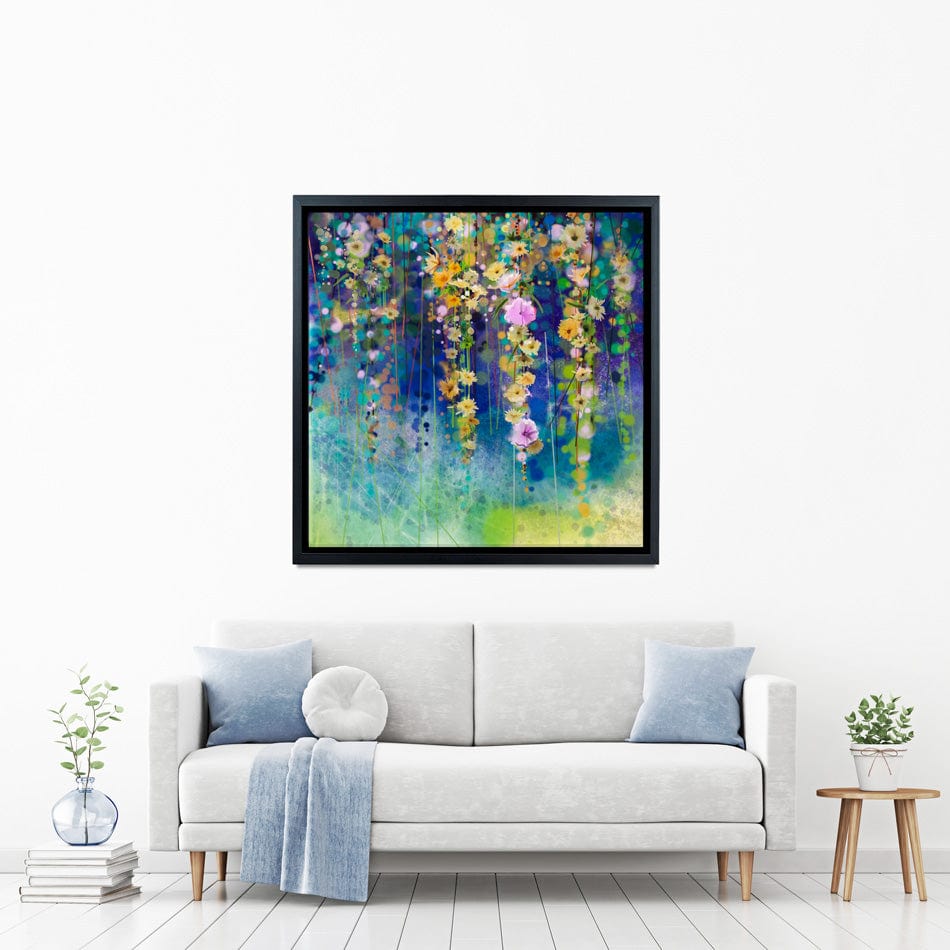Square Floral Watercolour Canvas Print wall art product pluie_r / Shutterstock