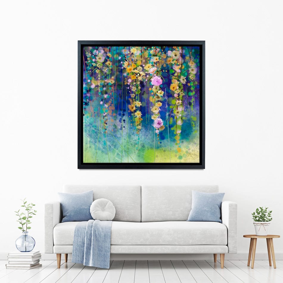 Square Floral Watercolour Canvas Print wall art product pluie_r / Shutterstock