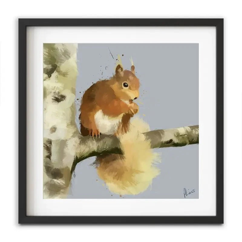 Squirrel On A Branch Framed Art Print Squirrel On A Branch Framed Art Print wall art product Aimee Linzi