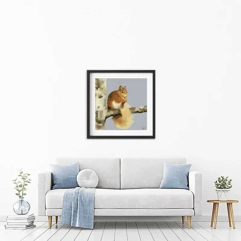 Squirrel On A Branch Framed Art Print Squirrel On A Branch Framed Art Print wall art product Aimee Linzi
