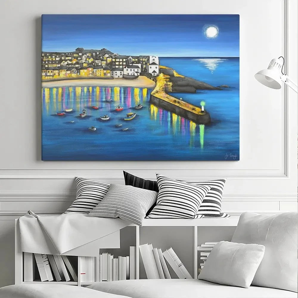 St Ives At Night Canvas Print St Ives At Night Canvas Print wall art product Jo Gough