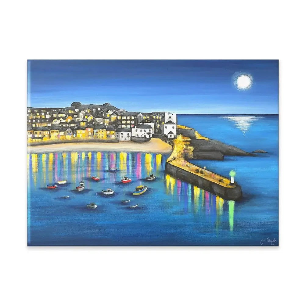 St Ives At Night Canvas Print St Ives At Night Canvas Print wall art product Jo Gough