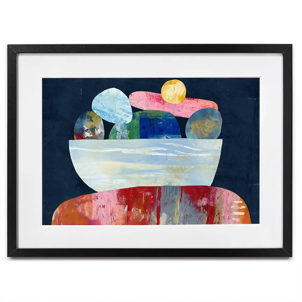 Stacked Collage Framed Art Print Stacked Collage Framed Art Print wall art product Lisa Nohren - Independent