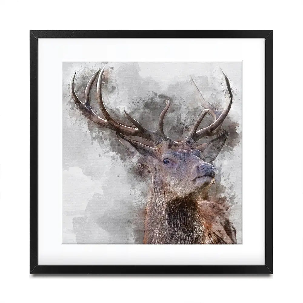 Stag Square Framed Art Print Stag Square Framed Art Print wall art product Matt Gibson / Shutterstock