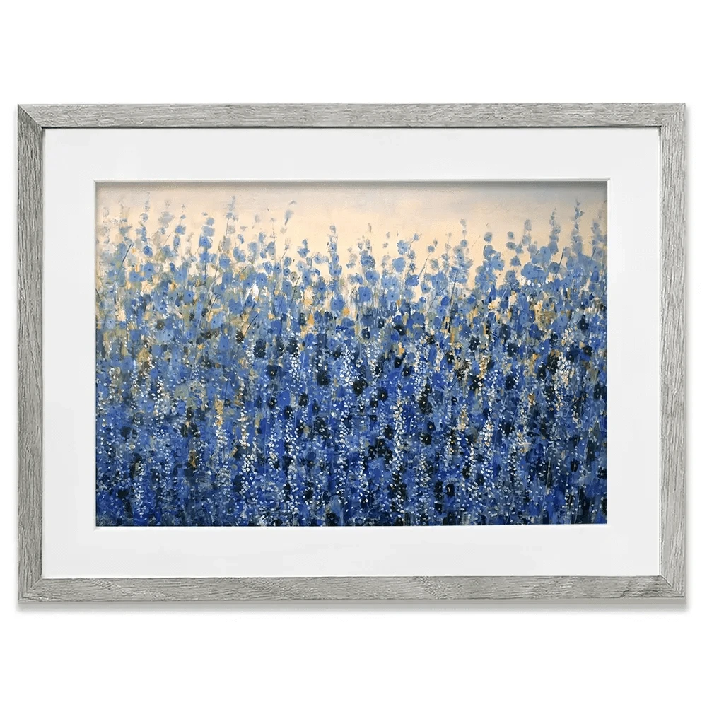 Standing Blue Framed Art Print Standing Blue Framed Art Print wall art product Tim O'Toole