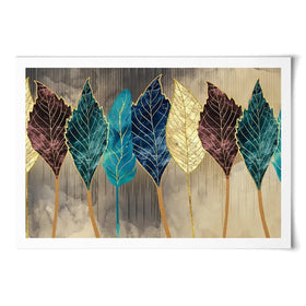 Standing Leaves Art Print Standing Leaves Art Print wall art product 3d artwork wallpaper / Shutterstock