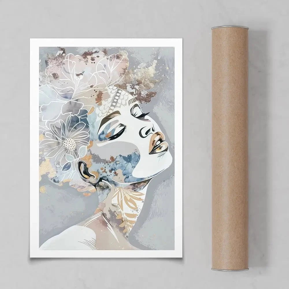 Stardust Blue Art Print Stardust Blue Art Print wall art product Isabella Karolewicz