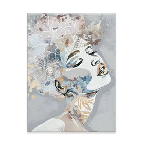 Stardust Blue Canvas Print Stardust Blue Canvas Print wall art product Isabella Karolewicz