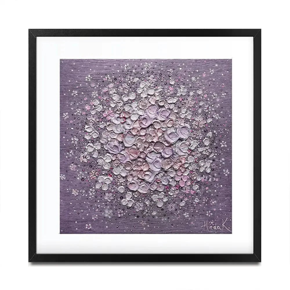 Starry Blossom Purple Square Framed Art Print Starry Blossom Purple Square Framed Art Print wall art product Nada Khatib