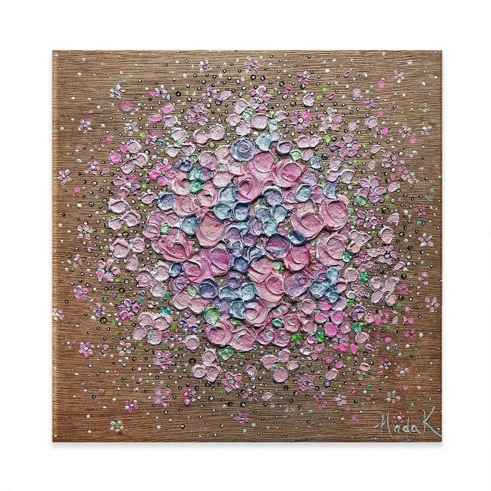 Starry Blossom Square Canvas Print Starry Blossom Square Canvas Print wall art product Nada Khatib