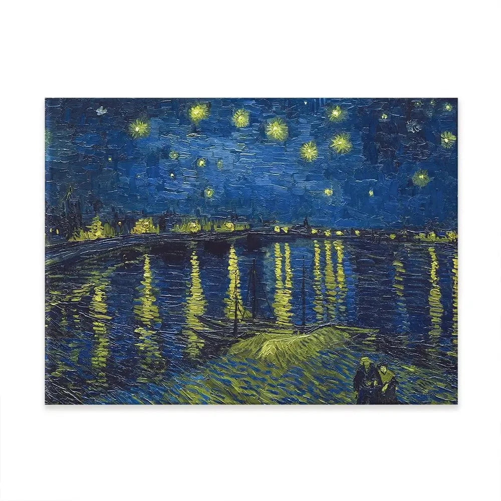 Starry Night Over The Rhône Canvas Print Starry Night Over The Rhône Canvas Print | Starry Night Artwork Design wall art product Vincent Van Gogh