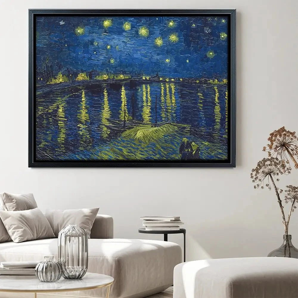 Starry Night Over The Rhône Canvas Print Starry Night Over The Rhône Canvas Print | Starry Night Artwork Design wall art product Vincent Van Gogh