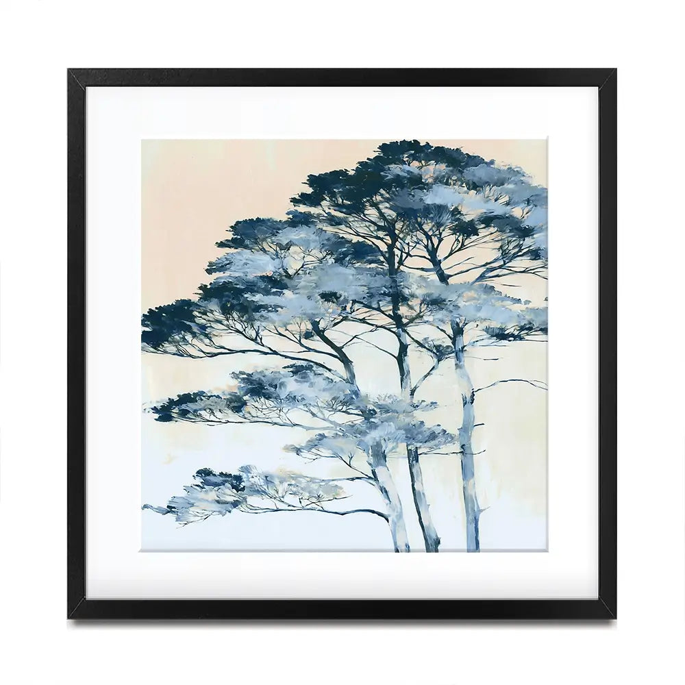 Stone Pines Modern Minimal Square Framed Art Print Stone Pines Modern Minimal Square Framed Art Print wall art product Chromatic Storm Studio
