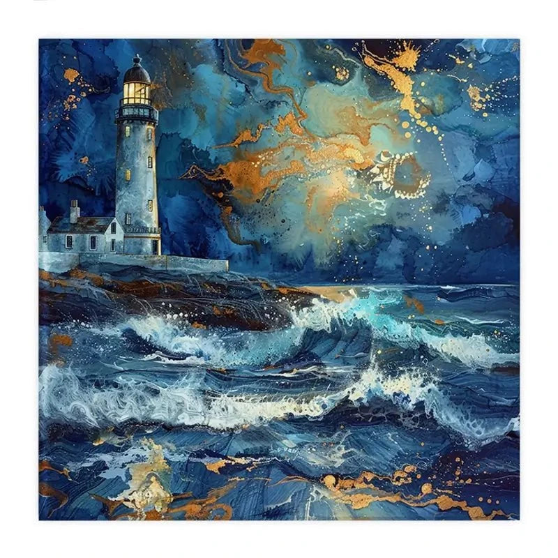 Stormy Lighthouse Canvas Print Stormy Lighthouse Canvas Print wall art product David Alexander Elder