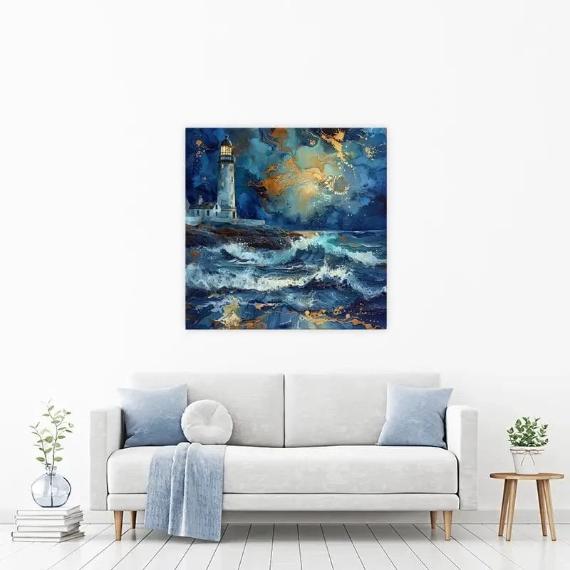 Stormy Lighthouse Canvas Print Stormy Lighthouse Canvas Print wall art product David Alexander Elder