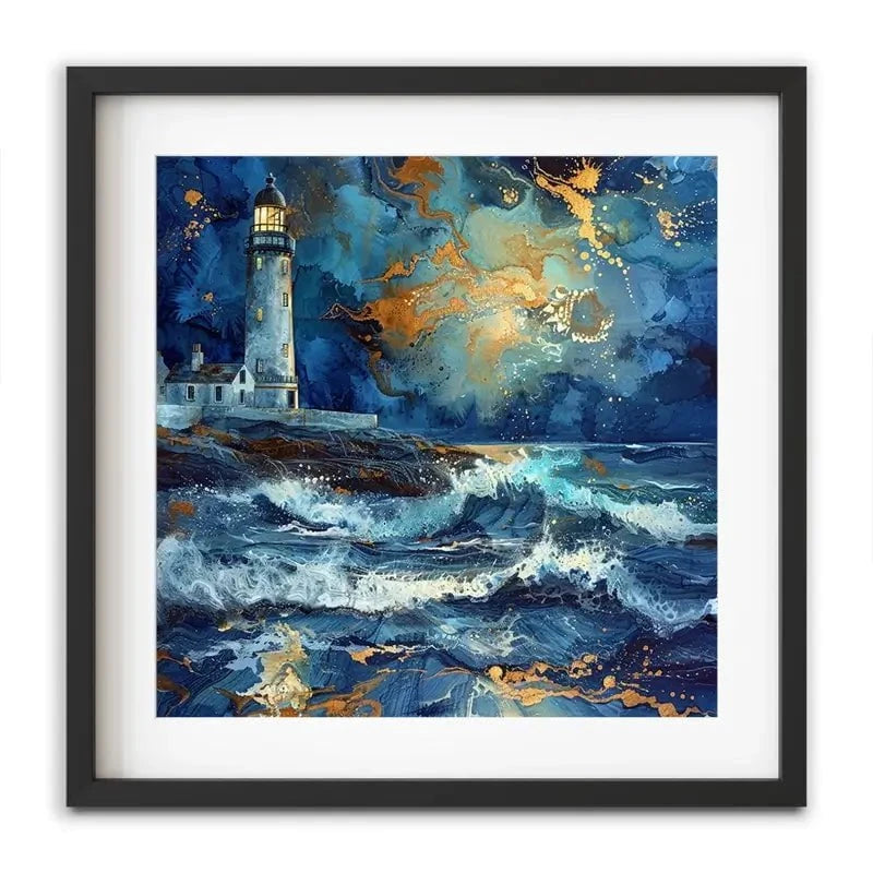 Stormy Lighthouse Framed Art Print Stormy Lighthouse Framed Art Print wall art product David Alexander Elder