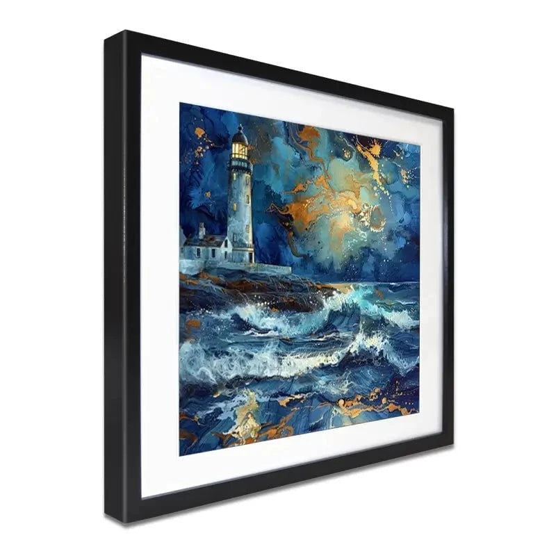 Stormy Lighthouse Framed Art Print Stormy Lighthouse Framed Art Print wall art product David Alexander Elder