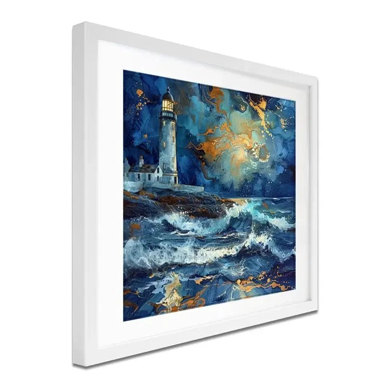 Stormy Lighthouse Framed Art Print Stormy Lighthouse Framed Art Print wall art product David Alexander Elder