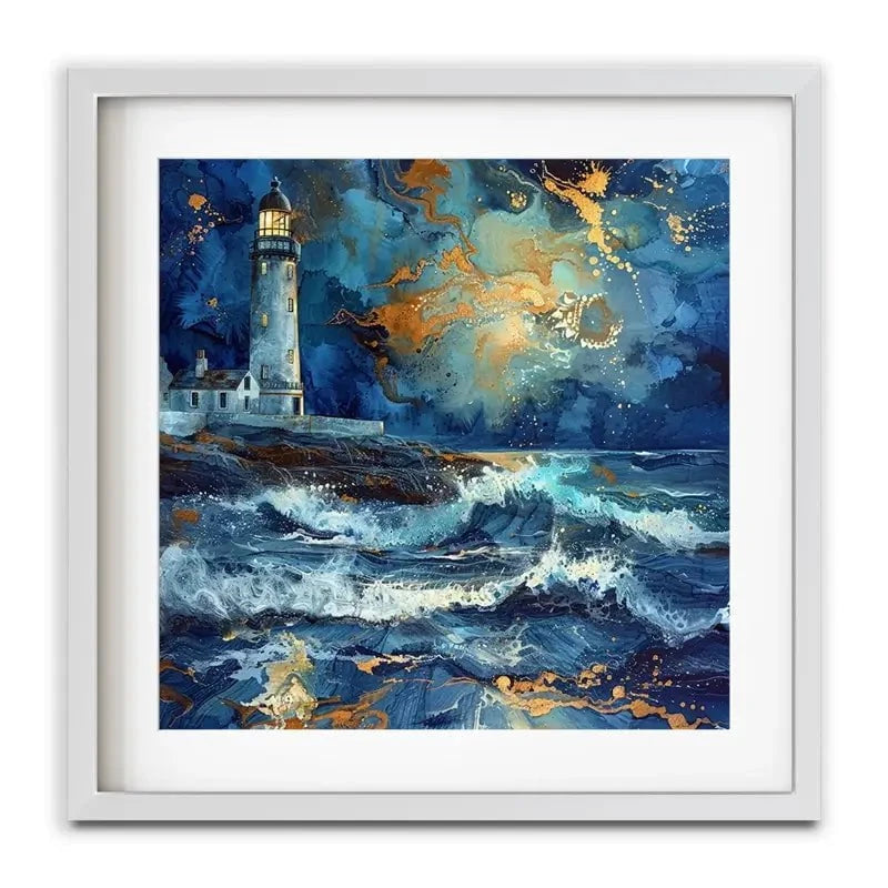 Stormy Lighthouse Framed Art Print Stormy Lighthouse Framed Art Print wall art product David Alexander Elder
