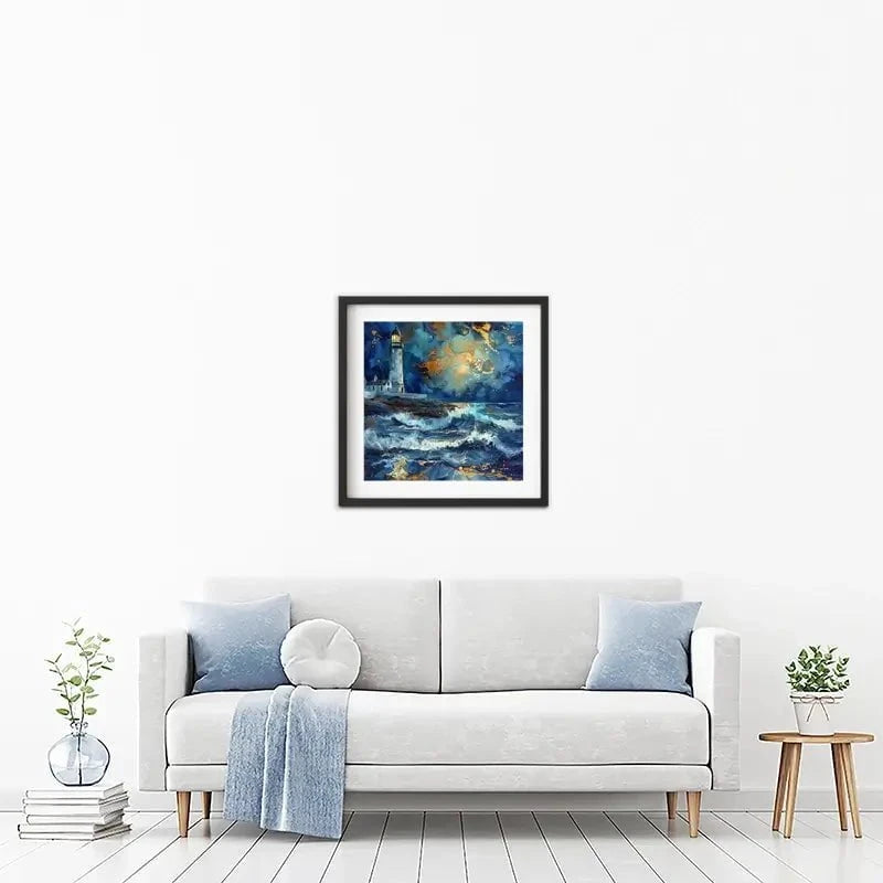 Stormy Lighthouse Framed Art Print Stormy Lighthouse Framed Art Print wall art product David Alexander Elder