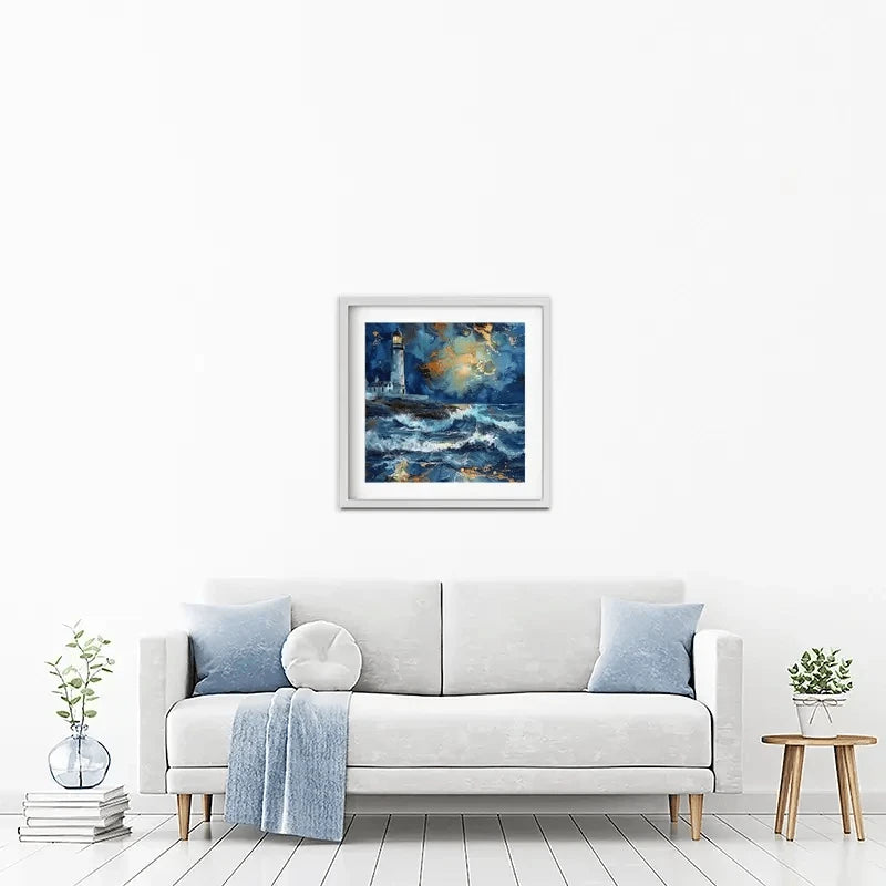 Stormy Lighthouse Framed Art Print Stormy Lighthouse Framed Art Print wall art product David Alexander Elder