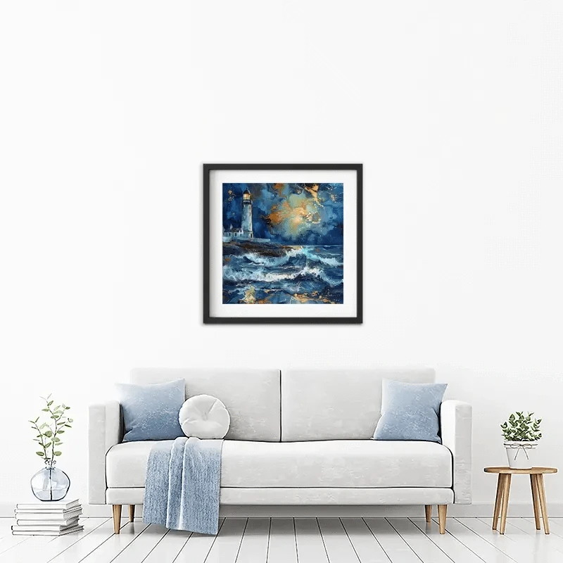 Stormy Lighthouse Framed Art Print Stormy Lighthouse Framed Art Print wall art product David Alexander Elder