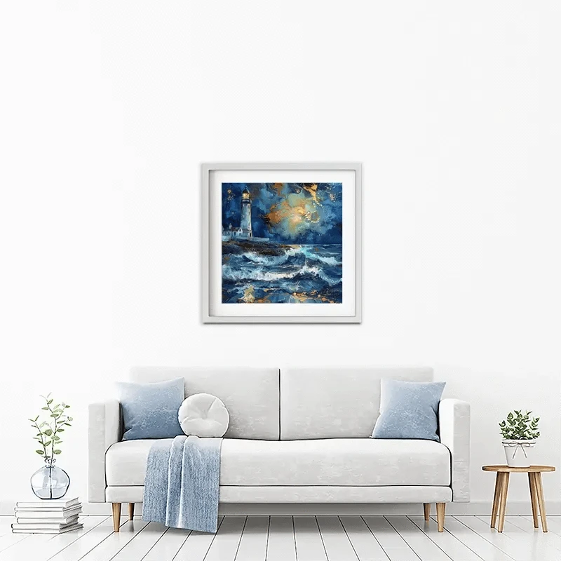 Stormy Lighthouse Framed Art Print Stormy Lighthouse Framed Art Print wall art product David Alexander Elder
