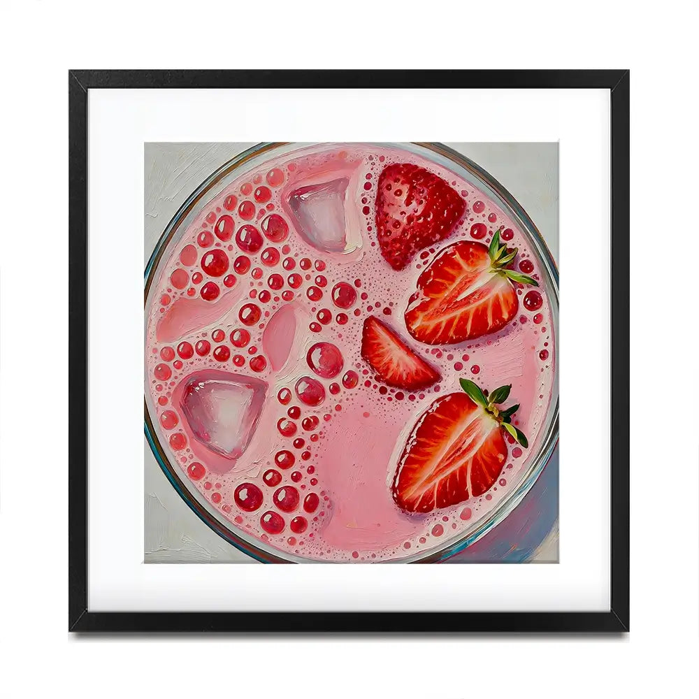 Strawberry Daiquiri Cocktail Square Framed Art Print Strawberry Daiquiri Cocktail Square Framed Art Print wall art product David Alexander Elder