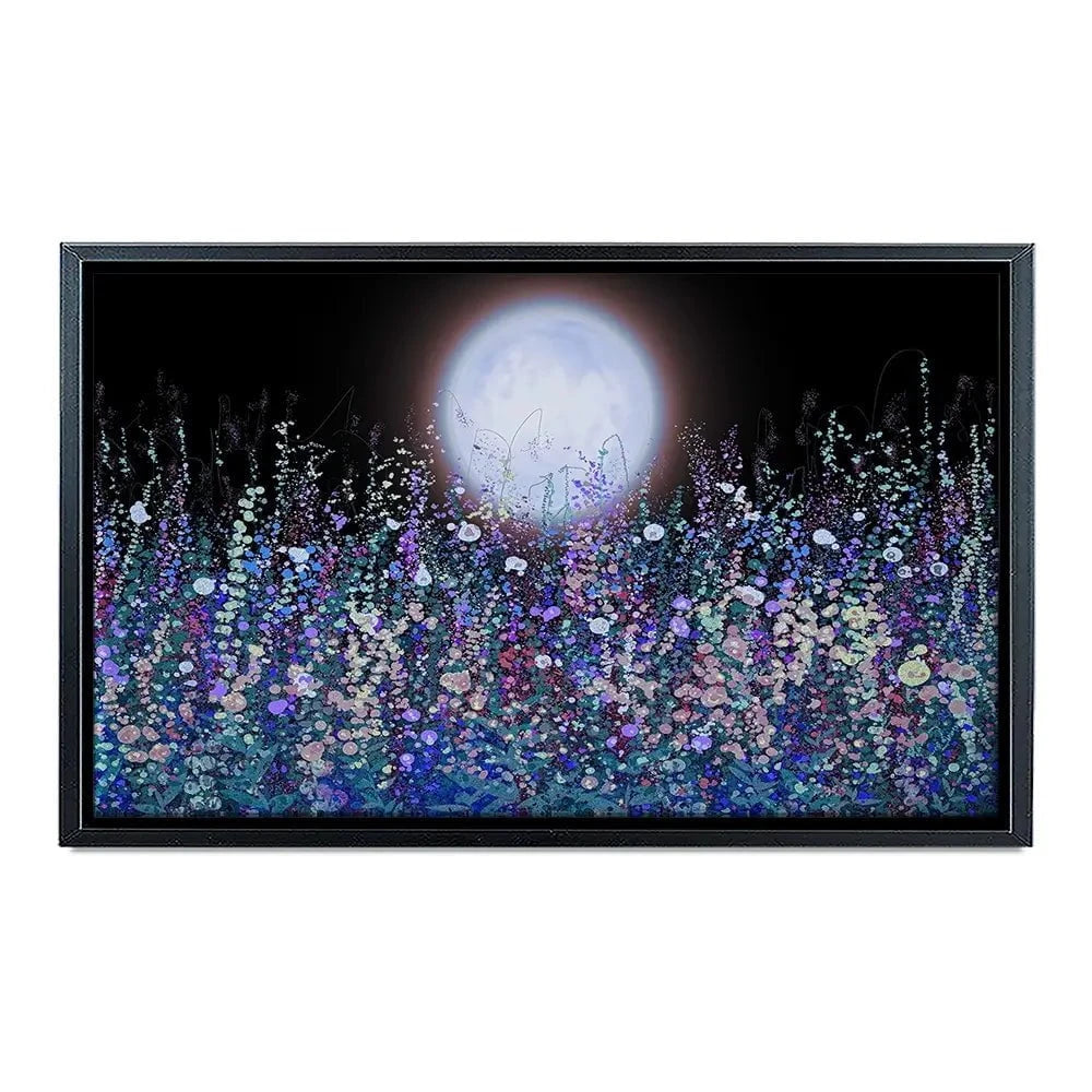 Strawberry Supermoon Rises Over The Meadow At Twilight Canvas Print Strawberry Supermoon Rises Over The Meadow At Twilight Canvas Print wall art product Lena Owens - Independent