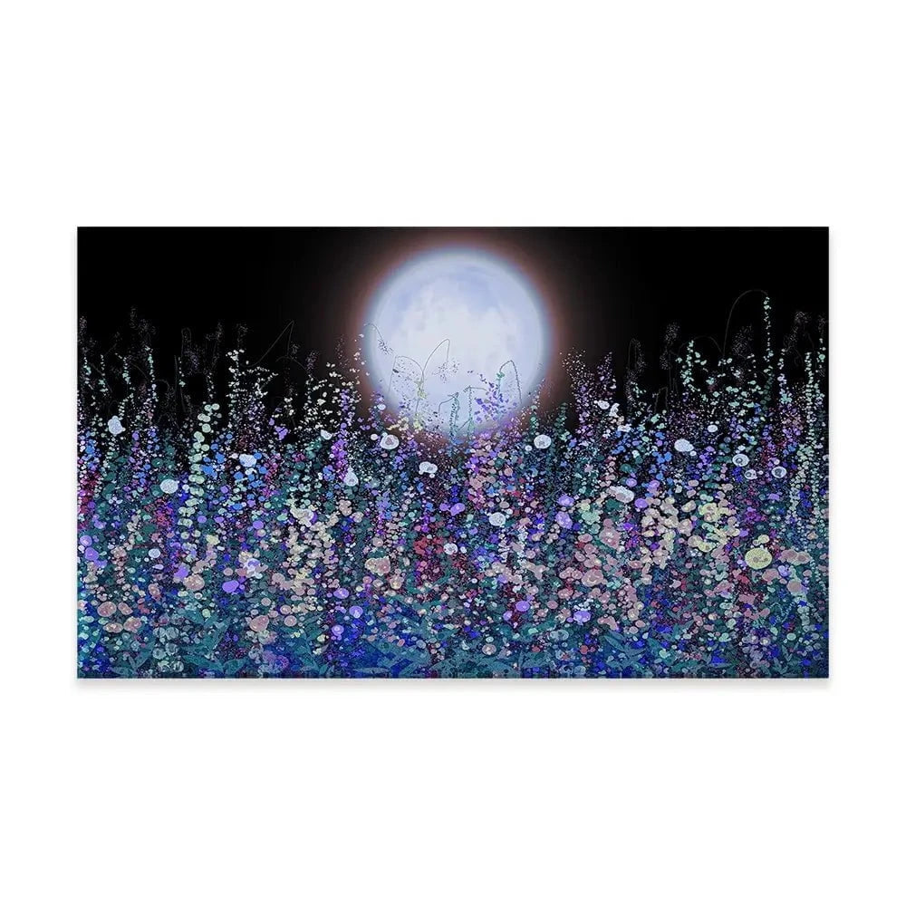 Strawberry Supermoon Rises Over The Meadow At Twilight Canvas Print Strawberry Supermoon Rises Over The Meadow At Twilight Canvas Print wall art product Lena Owens - Independent