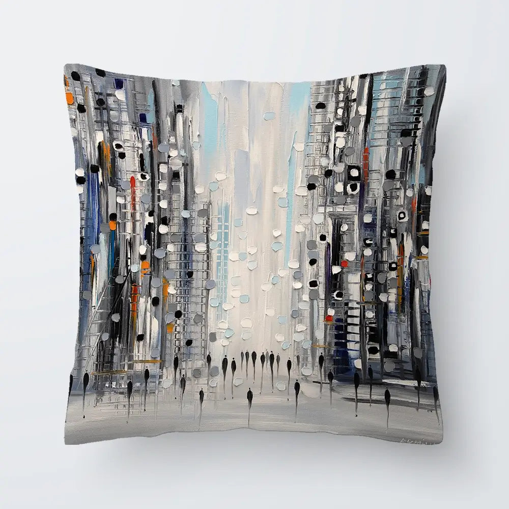 Street Life Cushion Street Life Cushion wall art product Ekaterina Ermilkina
