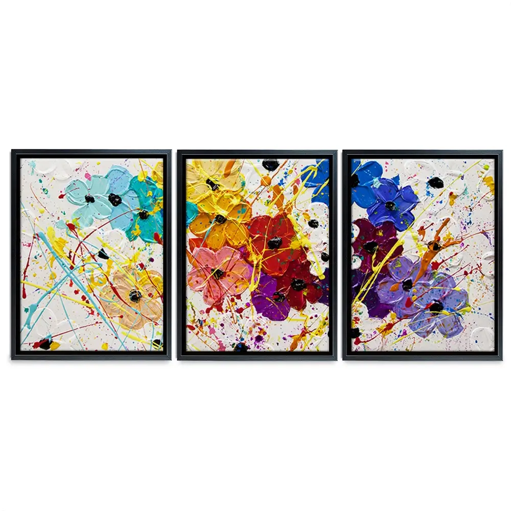 Summer Celebration Trio Canvas Print Summer Celebration Trio Canvas Print | Triptych Canvas Art wall art product Osnat Tzadok
