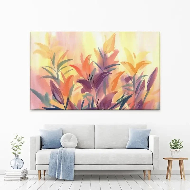 Summer Lily Flowers Canvas Print Summer Lily Flowers Canvas Print wall art product Egle Lipeikaite / Shutterstock
