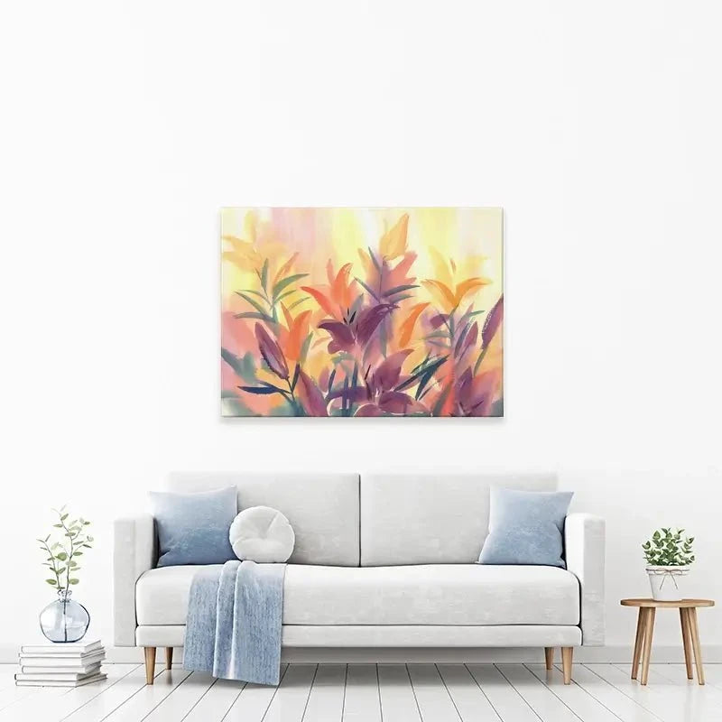 Summer Lily Flowers Canvas Print Summer Lily Flowers Canvas Print wall art product Egle Lipeikaite / Shutterstock