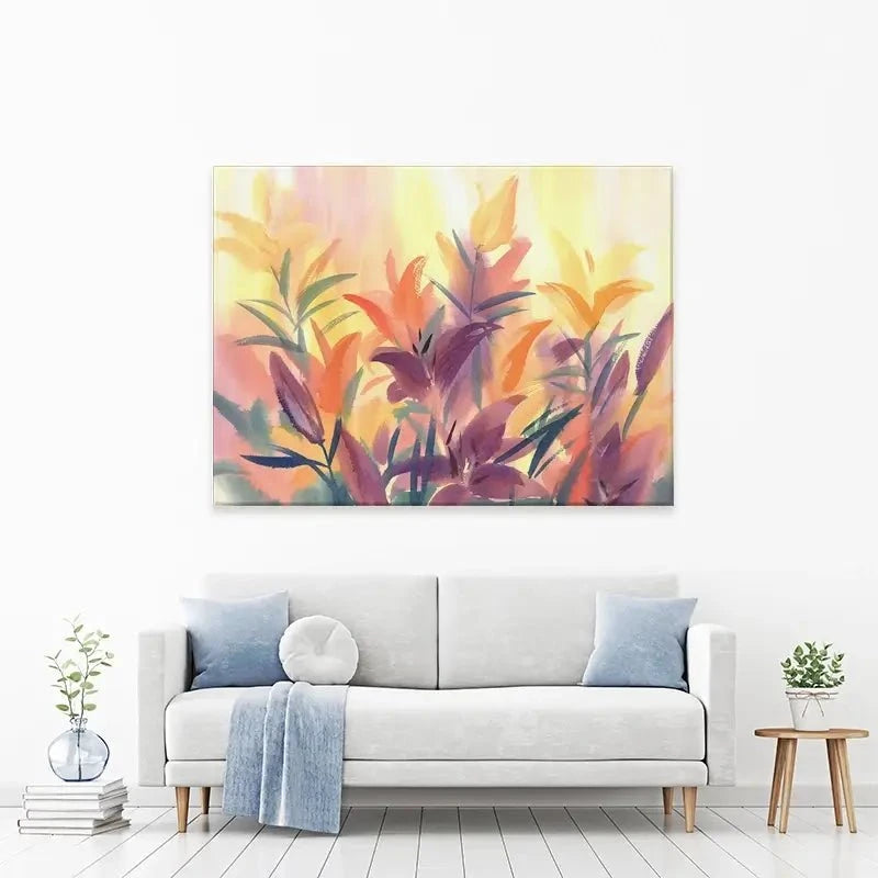Summer Lily Flowers Canvas Print Summer Lily Flowers Canvas Print wall art product Egle Lipeikaite / Shutterstock