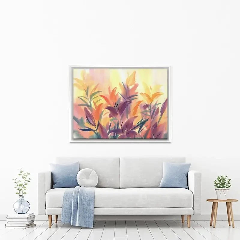 Summer Lily Flowers Canvas Print Summer Lily Flowers Canvas Print wall art product Egle Lipeikaite / Shutterstock
