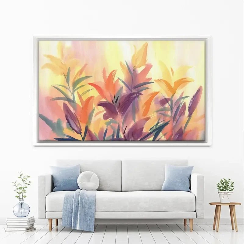Summer Lily Flowers Canvas Print Summer Lily Flowers Canvas Print wall art product Egle Lipeikaite / Shutterstock