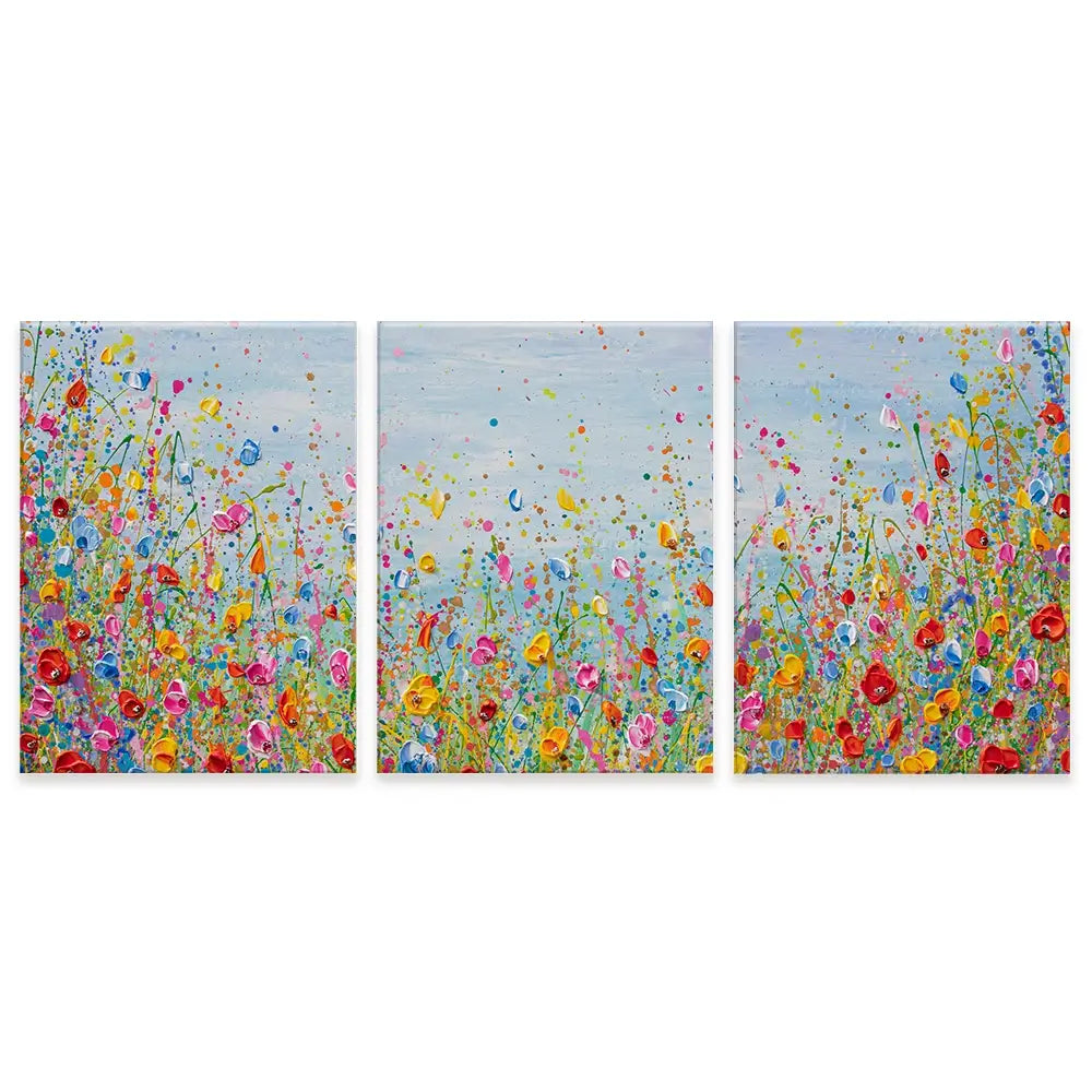 Summer Meadow Trio Canvas Print Summer Meadow Trio Canvas Print wall art product Olga Tkachyk