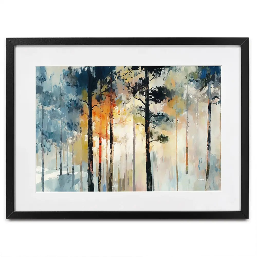 Sun Rays Through The Trees Framed Art Print Sun Rays Through The Trees Framed Art Print wall art product Leon Devenice