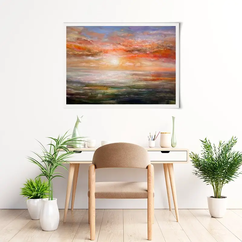 Sun Rising Over Plymouth Sound Art Print Sun Rising Over Plymouth Sound Art Print wall art product Craig Askew