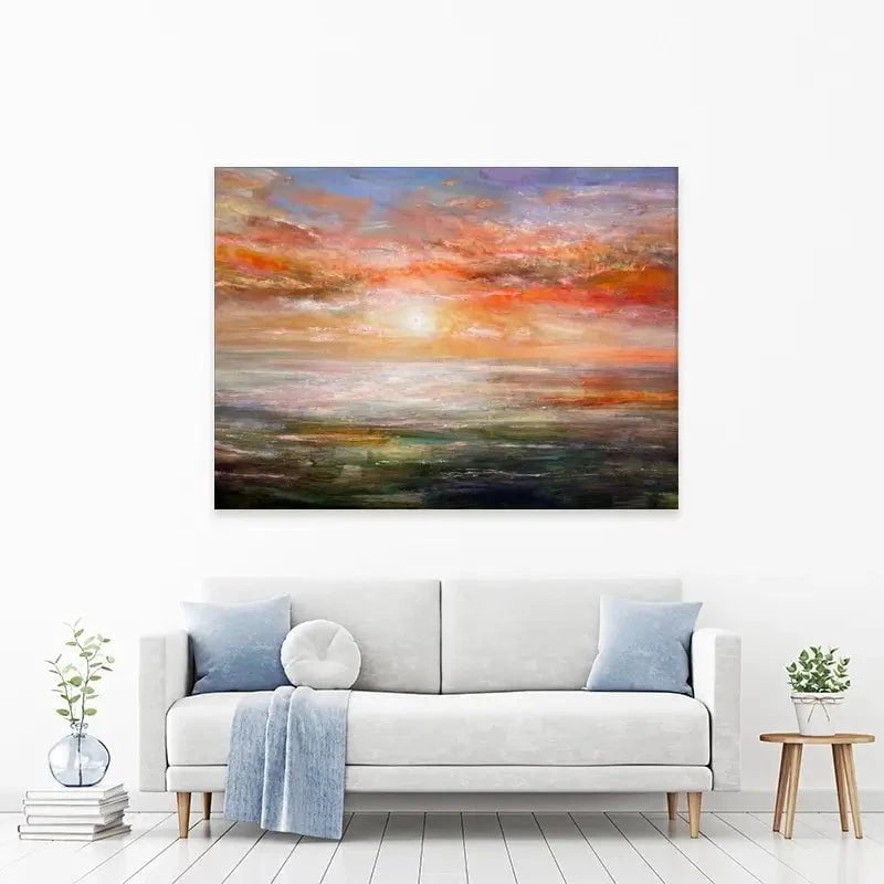 Sun Rising Over Plymouth Sound Canvas Print Sun Rising Over Plymouth Sound Canvas Print wall art product Craig Askew