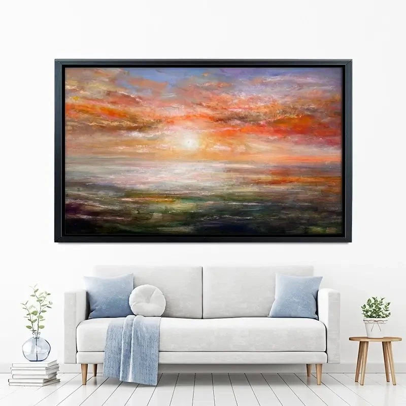 Sun Rising Over Plymouth Sound Canvas Print Sun Rising Over Plymouth Sound Canvas Print wall art product Craig Askew