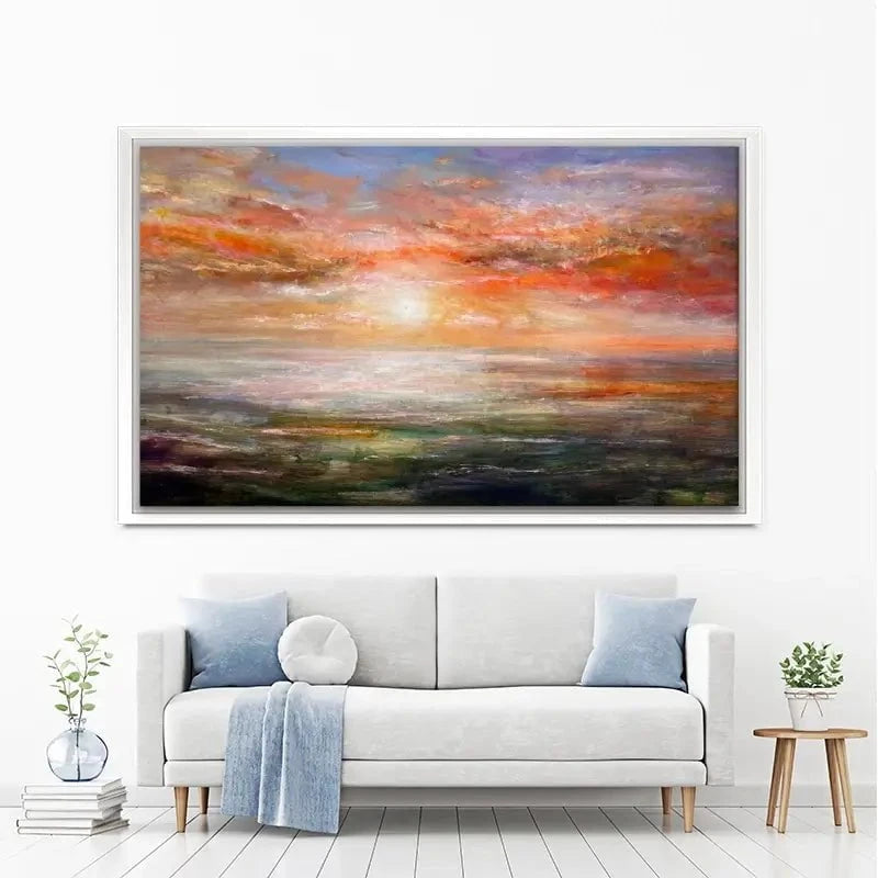 Sun Rising Over Plymouth Sound Canvas Print Sun Rising Over Plymouth Sound Canvas Print wall art product Craig Askew