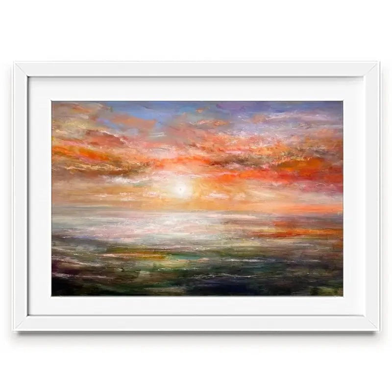 Sun Rising Over Plymouth Sound Framed Art Print Sun Rising Over Plymouth Sound Framed Art Print wall art product Craig Askew